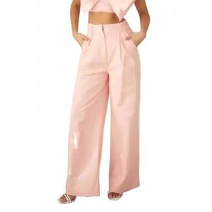 NEW ENDLESS BLU. lexi pleated linen pants in pink
